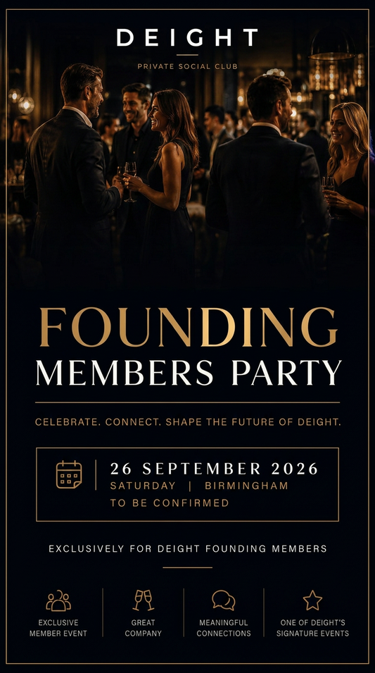 26 SEPTEMBER 2026 | FOUNDING MEMBERS PARTY | SATURDAY SIGNATURE EVENT | BIRMINGHAM